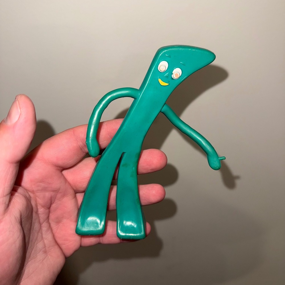 Vintage 1980s Jesco Gumby Bendable Figure Hong Kong Art Clokey Rubber Toy